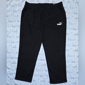 PUMA Men's Sweatpants Black Straight Athletic Regular Fit Elastic Waist XXL
